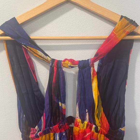 Diane Von Furstenberg Colorful Backless Dress Size 6 - Picture 8 of 10